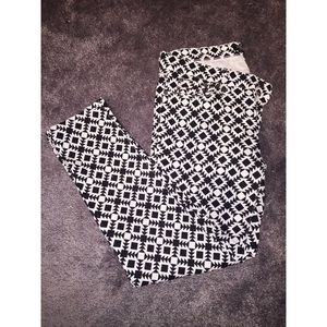 J Crew Black & White Patterned Jeans